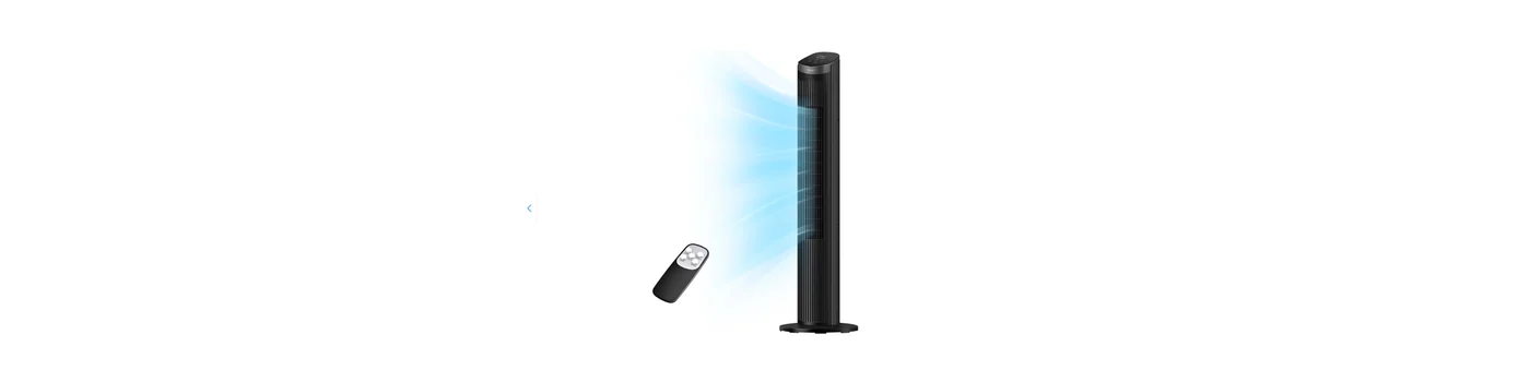 Ventilator turn, Shawty®, S0126GR, 5 viteze, 55W, Oscilatie la 90 grade, Ionizare, 3 moduri, Control cu panou tactil, Temporizator, Foarte silentios