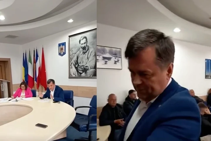 Scandal la Primăria Târgu Jiu. Un cetățean a fost evacuat chiar de primarul Marcel Romanescu din ședința publică: „Cine este ginerele lui Romanescu? O să vă arăt eu cine este. A luat milioane de euro din PNRR”