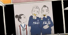 Reacția adorabilă a unei gimnaste pe podium, în timp ce învață tradiția mușcării medaliei / a devenit MEME — VIDEO