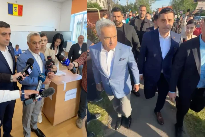 Călin Georgescu a votat cu George Simion în Mogoșoaia: „Nu recunosc legitimitatea acestor alegeri” VIDEO