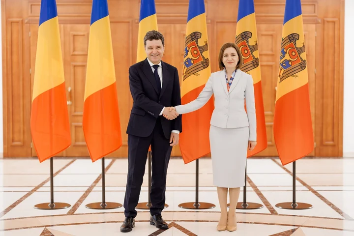 Primele imagini cu Nicușor Dan de la întâlnirea cu Maia Sandu
