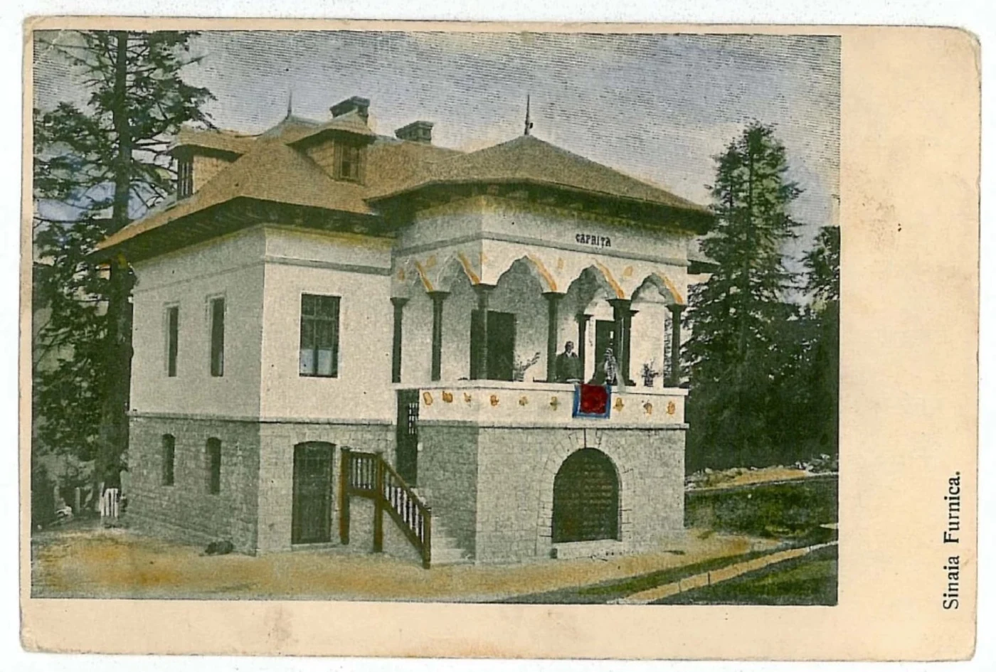 Pe Okazzi.ro, o carte poștală cu Vila Căprița se vinde cu câteva sute de lei