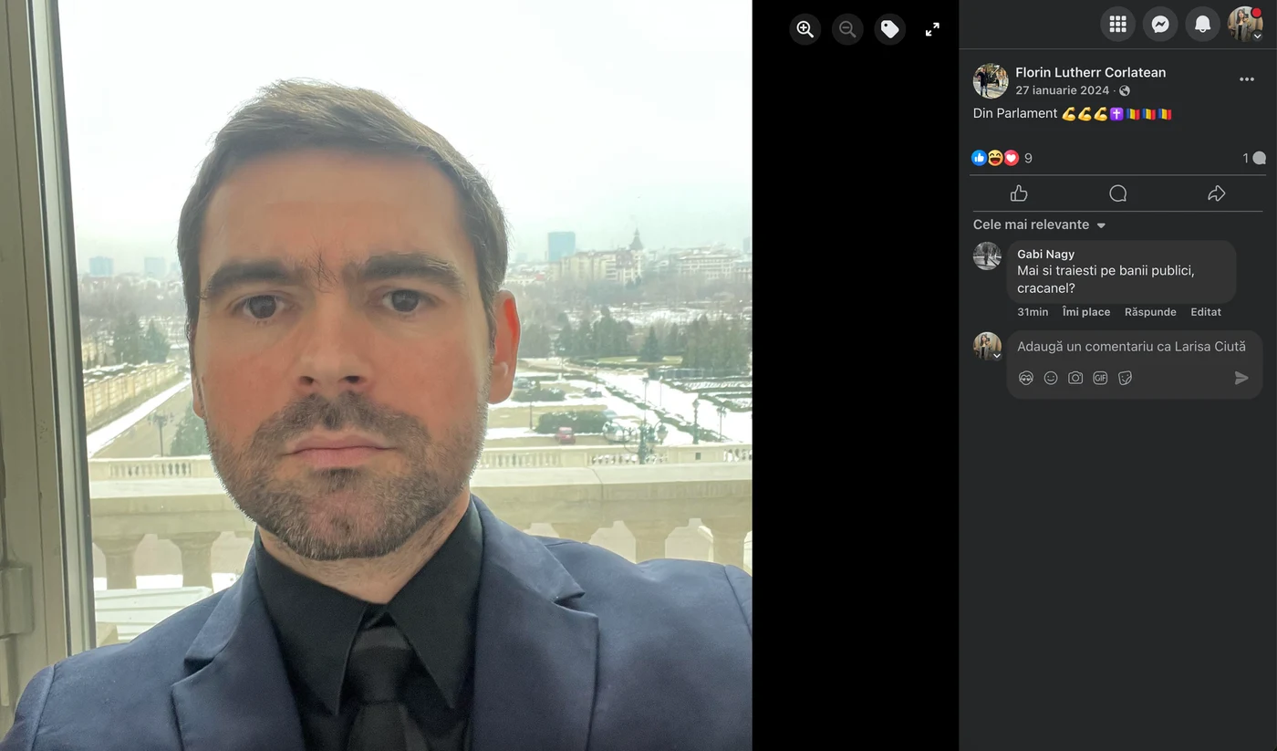 Florin Cochină se mândrea pe Facebook când se afla în Parlamentul României