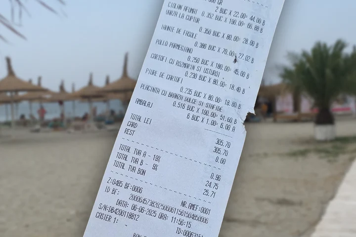 „Împinge tava” de lux la Mamaia: Un turist a plătit 305 lei pentru un prânz banal. Cât a costat o plăcintă cu brânză dulce?