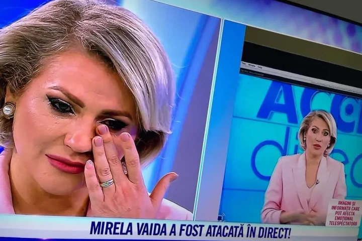 Mirela Vaida, în lacrimi, după ce a fost atacată în direct de o femeie cu un bolovan. Prima reacție a prezentatoarei Antena 1