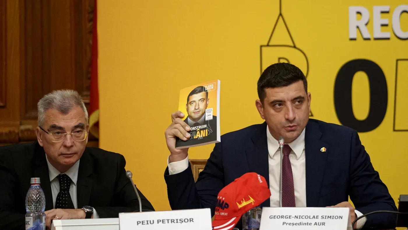 Petrișor Peiu, alături de George Simion în campania din 2024, când a fost bătut în scorul de la alegeri de Călin Georgescu