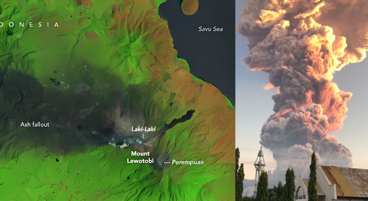 Vulcanul Lewotobi Laki-Laki - Indonesia
