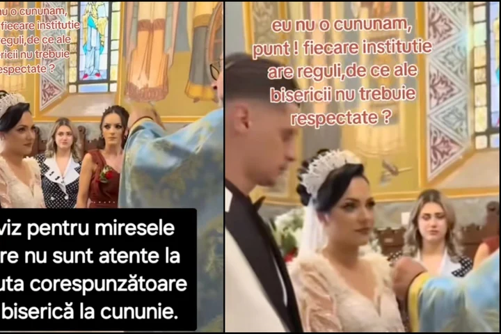 Ce a pățit o mireasă la cununia religioasă. Motivul pentru care preotul a certat-o în ziua nunții a stârnit furia oamenilor: „Bă, ce milog. Să-i strice femeii cea mai importantă zi”