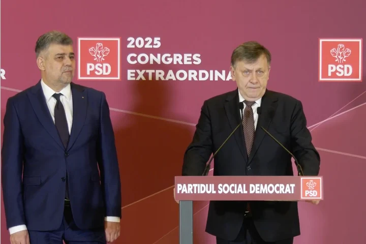 Bâlci total la Congresul PSD. Marcel Ciolacu și Crin Antonescu și-au cerut iertare: „Nimeni din partidul meu nu a vorbit așa frumos despre mine / Orgoliile stupide au făcut să candidăm separat și să ne umplem de noroi la TV. Am generat doar silă VIDEO