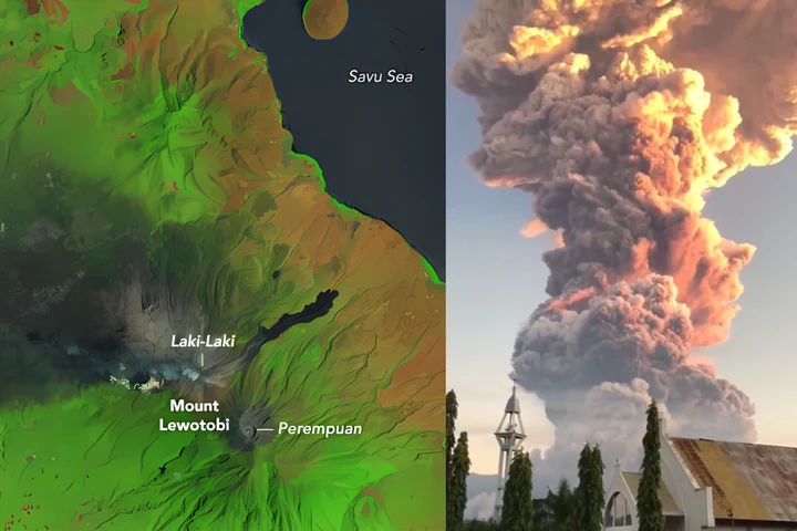 Vulcanul Lewotobi Laki-Laki din Indonezia a erupt violent pe 17 iunie 2025. Autoritățile au ridicat alerta la nivelul maxim