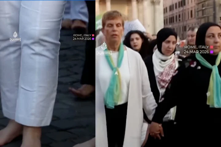 Video emoționant cu sute de mame israeliene și palestiniene desculțe prin Roma, într-un apel pentru pace și protecția copiilor:„Nu dorim ca ei să ucidă și să fie uciși”