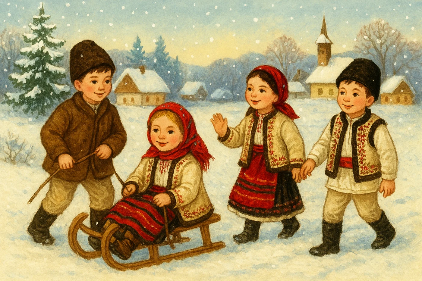 Colindele de Crăciun sunt parte din magia sărbătorilor. Ele vorbesc de Iisus și despre familie. Foto: AI/Actualitate.net