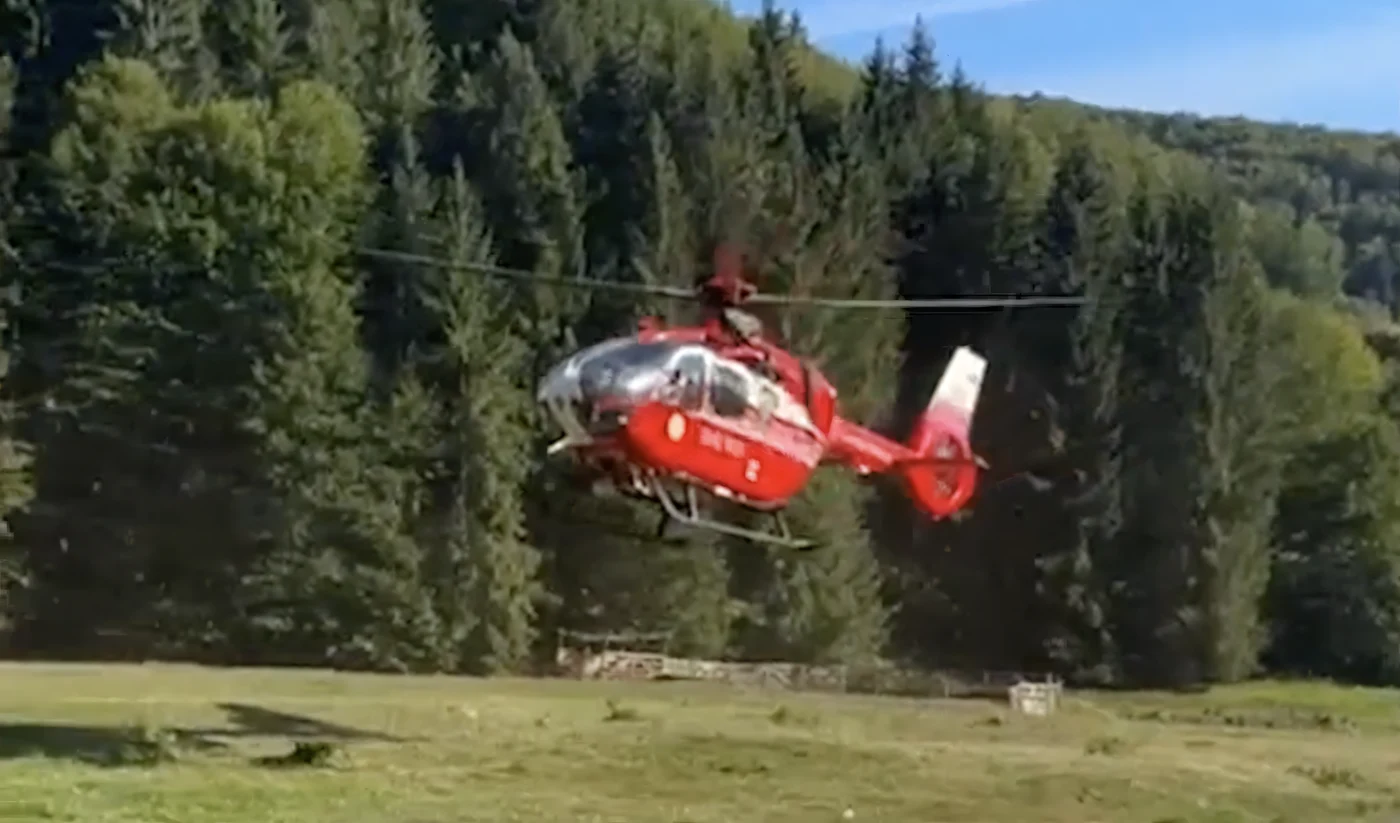 Elicopter salvare din munți - captură ecran - youtube.com