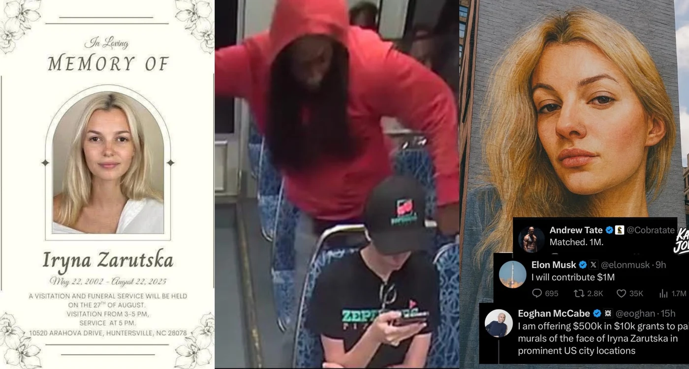 Iryna Zarutska a fost ucisă cu sânge rece într-un metrou din Statele Unite