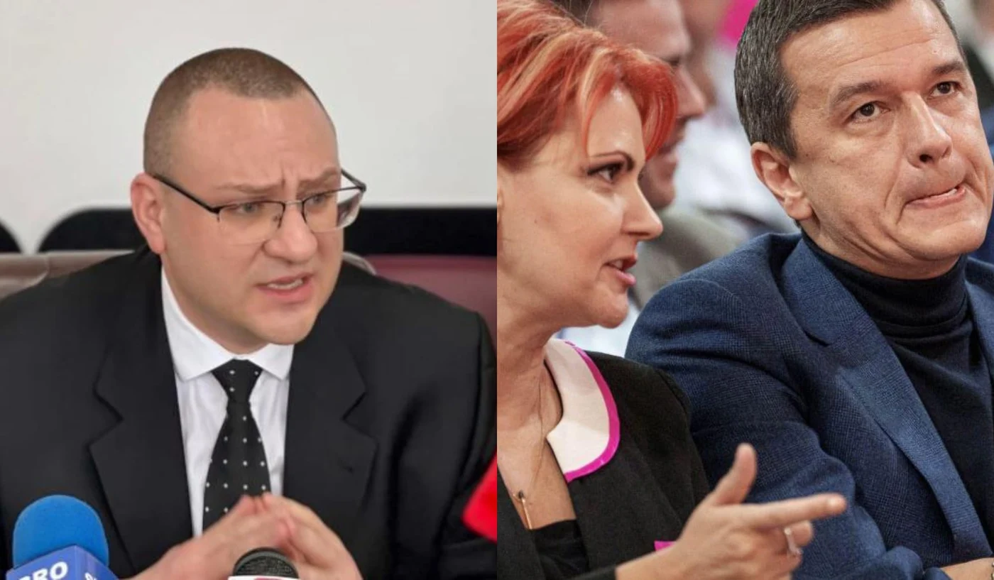Andrei Alexandru (stânga) - Olguța Vasilescu și Sorin Grindeanu (dtânga/dreapta)