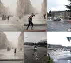 Ploile au făcut prăpăd la Brașov. Grindină, străzi inundate, copaci căzuți și mașini avariate VIDEO/FOTO