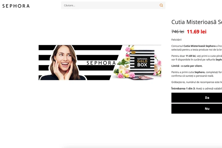 Țeapa în numele Sephora de la început de an. Cum rămâi fără bani în cont după o plată de 11,69 lei: „Durează doar 30 de secunde”