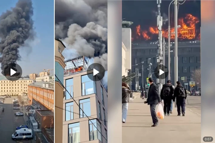 Incendiu devastator în Moscova. Locuințele mai multor afaceriști din elita rusească au fost distruse de flăcări / VIDEO