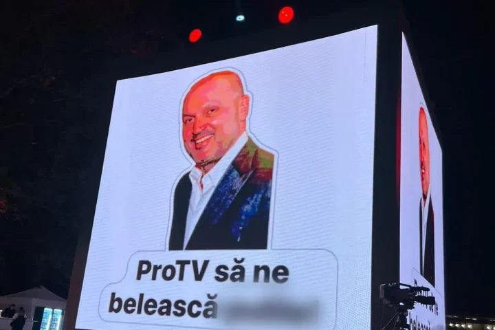 Moment penibil la petrecerea Antena 1: mesaj vulgar afișat despre Pro TV