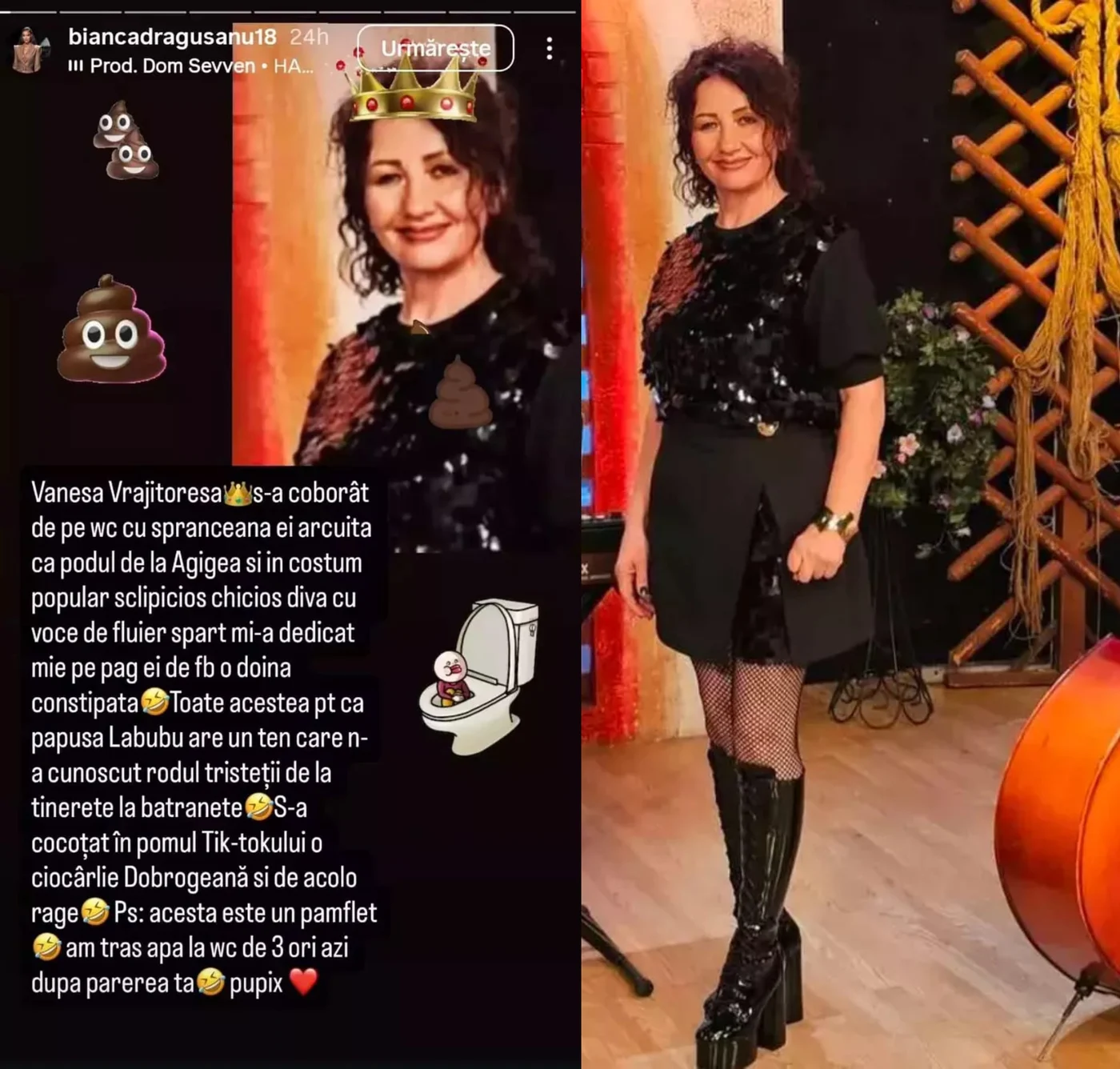 Mama Claudiei Pătrășcanu a fost ținta Biancăi Drăgușanu