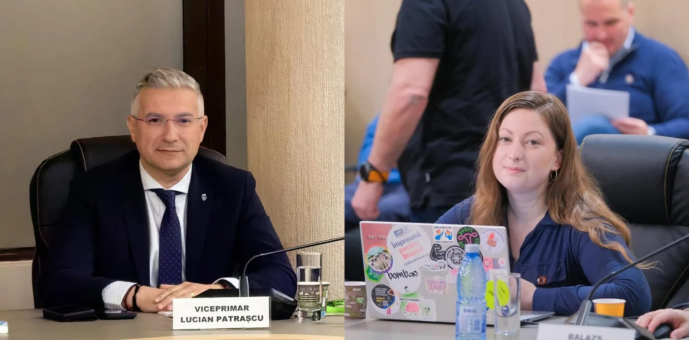 Lucian Pătrașcu (stânga) și Ilinca Ghiza (dreapta)