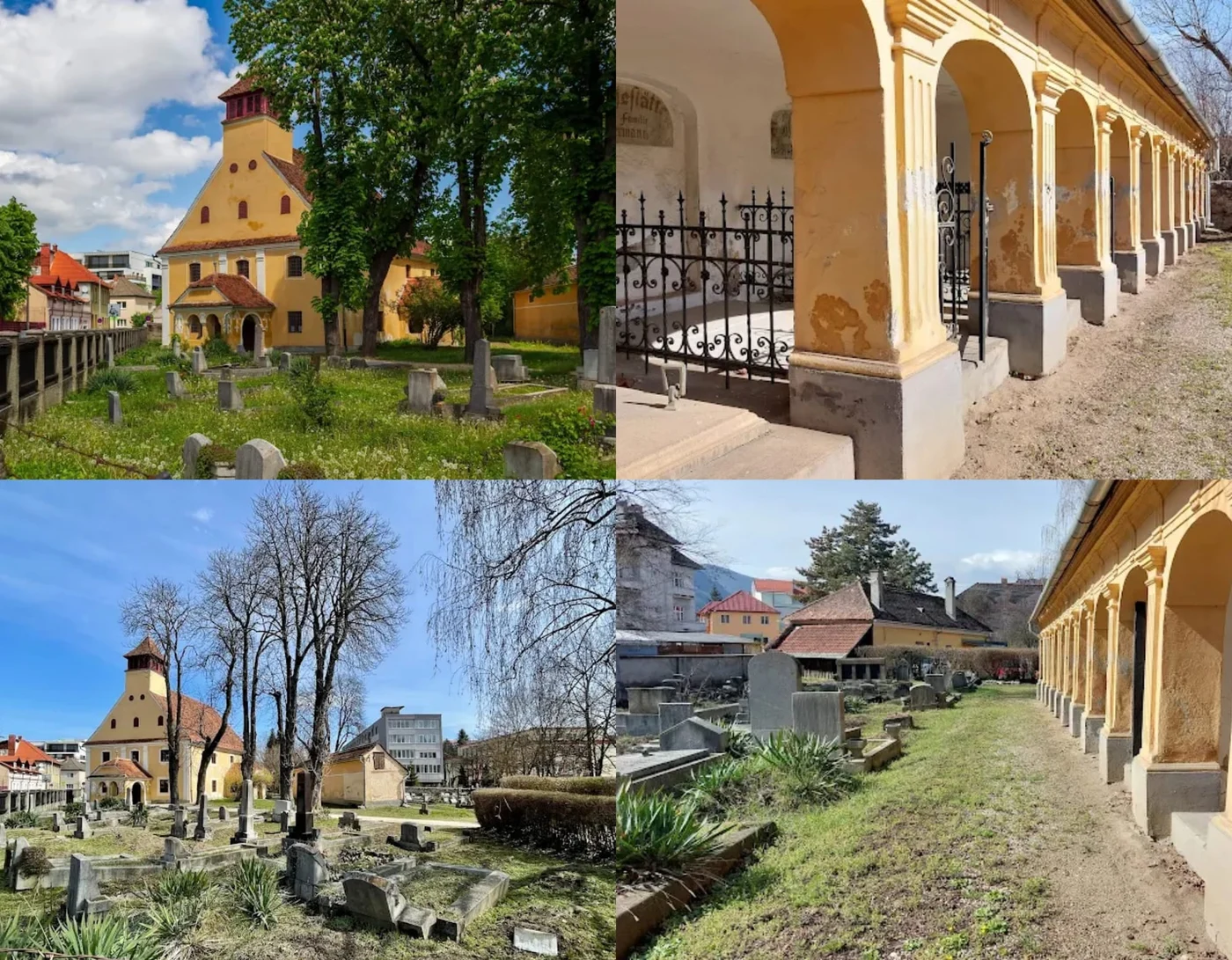 Biserica Evanghelică este foarte bine conservată și se află în spatele cafenelei care a servit drept capelă mortuară în secolul XVII
