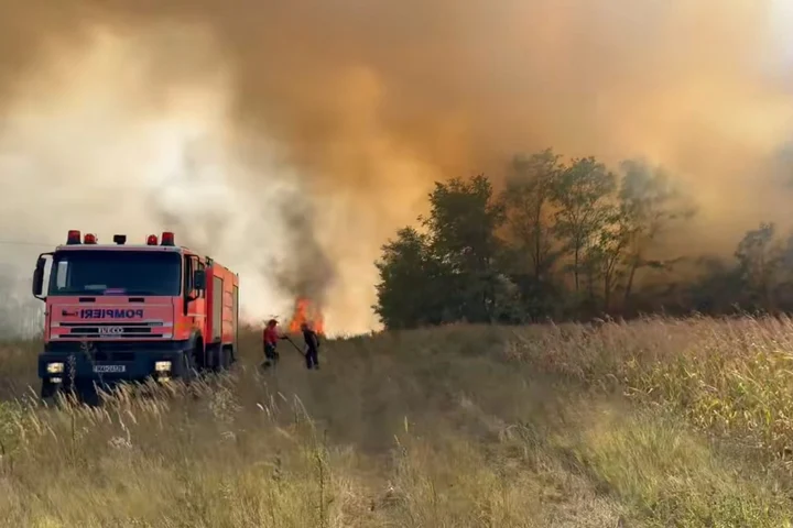 VIDEO Flăcări uriașe în șase județe. 16 incendii de amploare au mistuit 1.000 hectare în țară