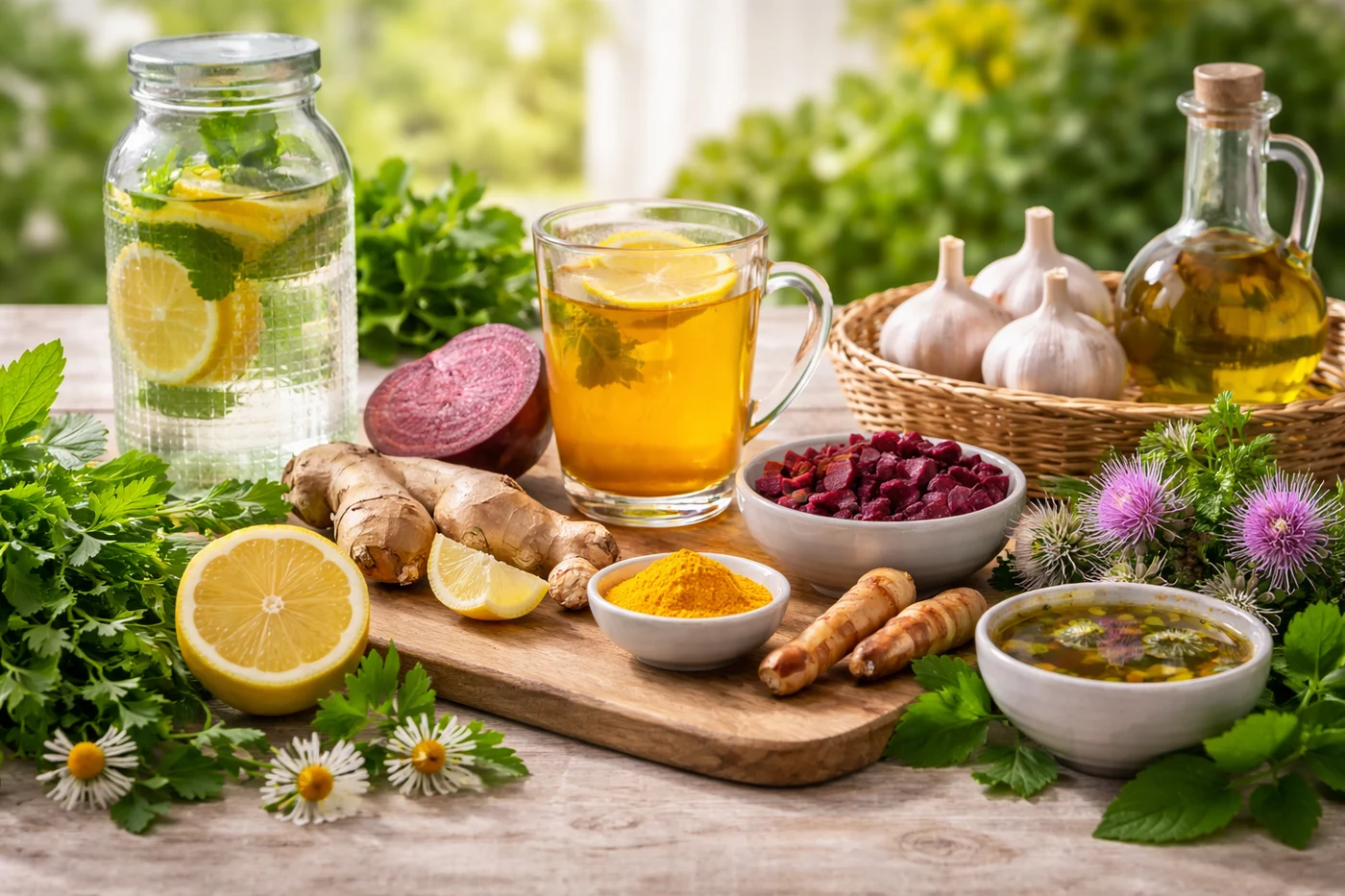 Alimentele din natură, ceaiuri, fructe, legume, odihna, somnul, sportul, ajută la regenerarea ficatului. FOTO: AI