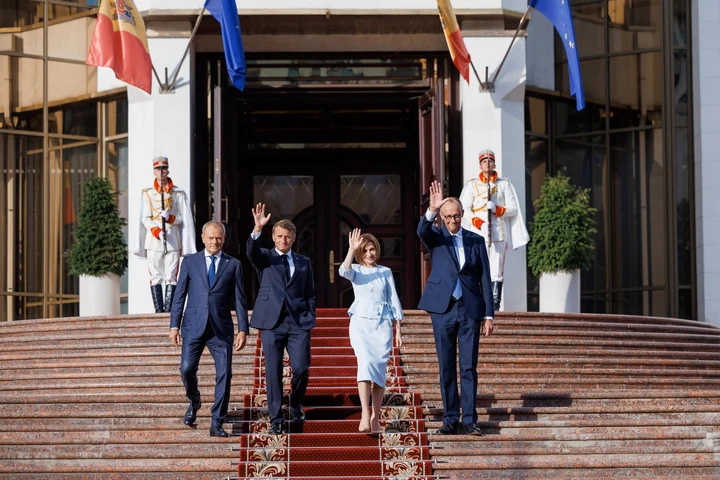 Macron, Merz, Tusk și Maia Sandu, spectacol la Chișinău pentru aderarea Republicii Moldova la UE:„ Europa va fi mai puternică alături de Republica Moldova”