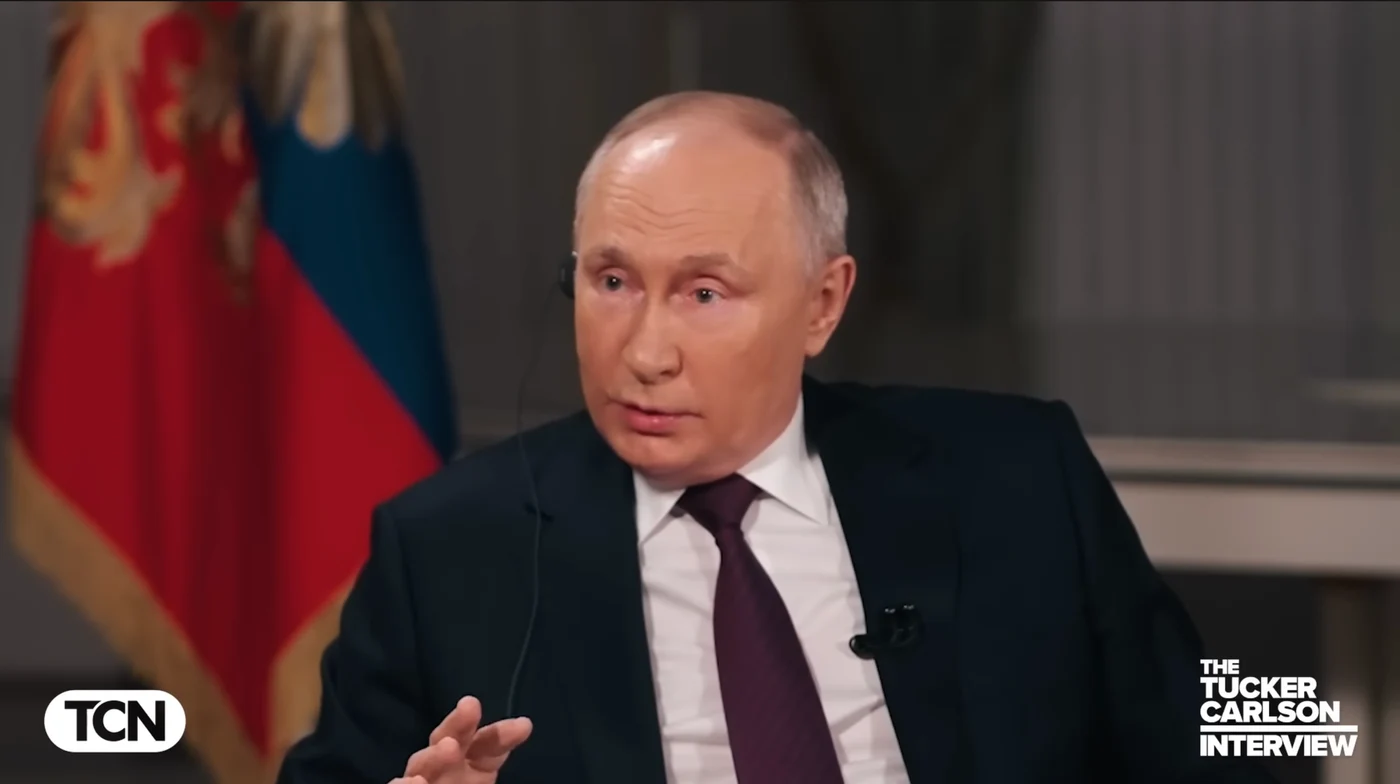 Foto: Vladimir Putin / captură The Tucker Carlson Interview