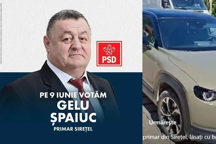 VIDEO | Primarul PSD din Sirețel și soția, care e viceprimar în aceeași comună, au plecat în vacanță cu mașina Primăriei și au rămas fără ea. Poliția a descoperit că nu avea RCA