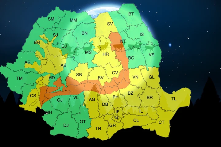 Atenționare meteo: Vreme capricioasă de Crăciun și sfârșit de an în România