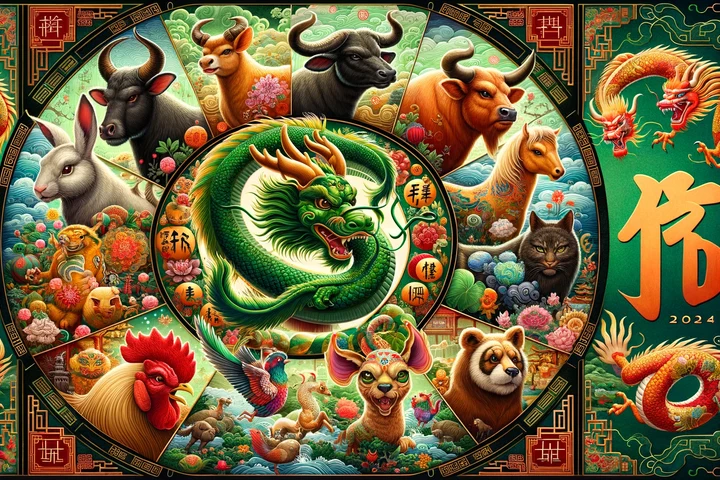 2024, Anul Dragonului de Lemn Verde din zodiacul chinezesc. An spledid pentru Dragoni, dar și pentru zodiile compatibile, precum Maimuța și Șobolanul