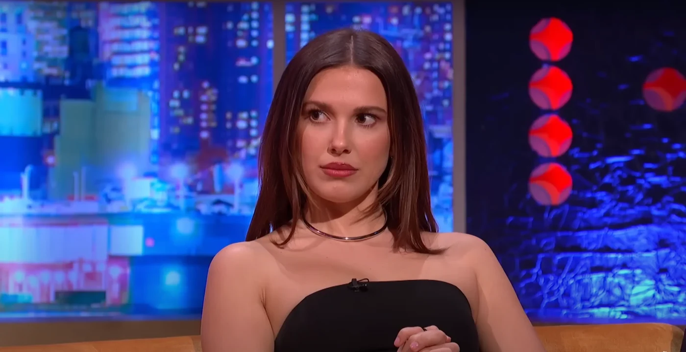 Millie Bobby Brown a vorbti despre sezonul 5 din „Stranger Things”, într-un interviu pentru Jonathan Ross. Foto: captură video