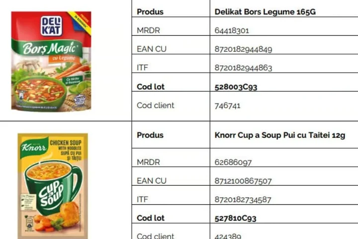 Două produse folosite de gospodine în ciorbe și alte mâncăruri, retrase de pe raft. Pot conține bucăți de metal