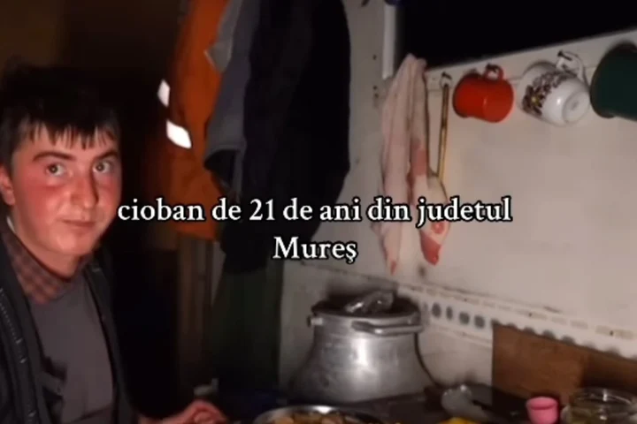 VIDEO Lecția de viață dată de un ciobănaș de 21 de ani din Mureș: „La orice restaurant, oriunde m-aș duce, nu cred că găsesc mâncare mai bună ca ce-mi pregătesc eu aici. Și asta e mâncare cu putere, energetică”