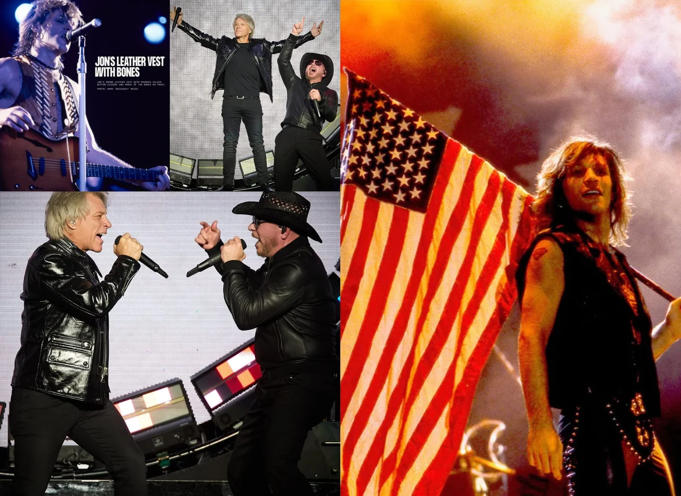 Jon Bon Jovi a trecut printr-o operație complexă la corzile vocale în 2022, iar în 2026 a fost nevoit să întrerupă un concert din cauza unei infecții a sinusurilor. Foto: Colaj Instagram
