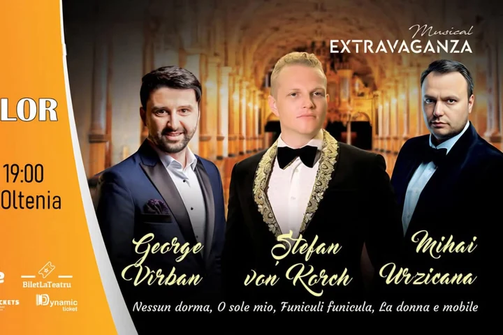 Duelul Tenorilor ajunge în premieră la Craiova: trei voci de excepție într-un spectacol dedicat marilor arii