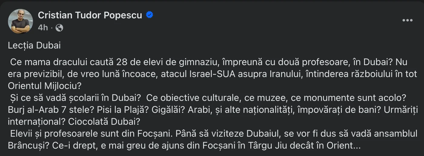 Cristian Tudor Popescu - via Facebook