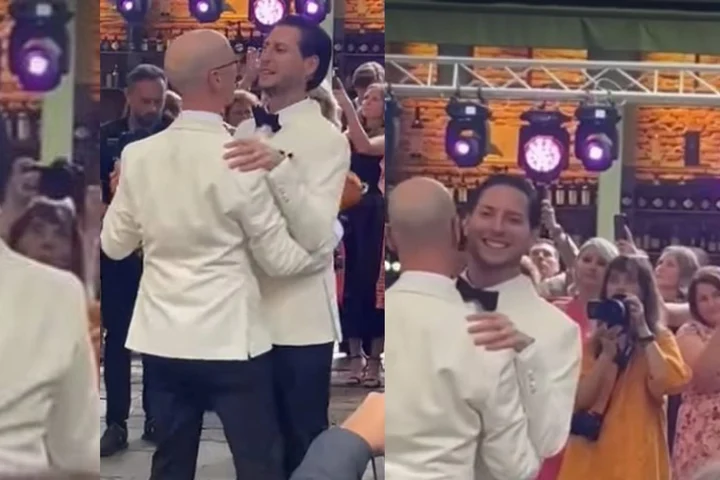 Cine sunt mirii primei nunți de homosexuali din România. Imagini fabuloase de la petrecerea gay din Cluj VIDEO