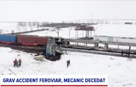 Imagini dezolante de la accidentul feroviar din Olt. Un mecanic a murit după ce două trenuri marfare s-au ciocnit violent VIDEO