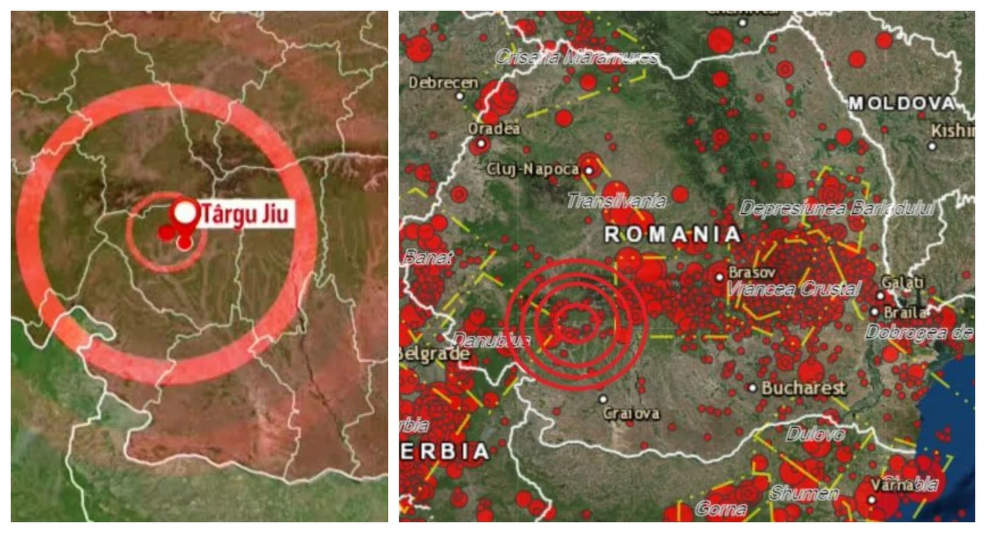 Au avut loc două cutremure, unul după altul, în dimineața zilei de 7 septembrie în Gorj