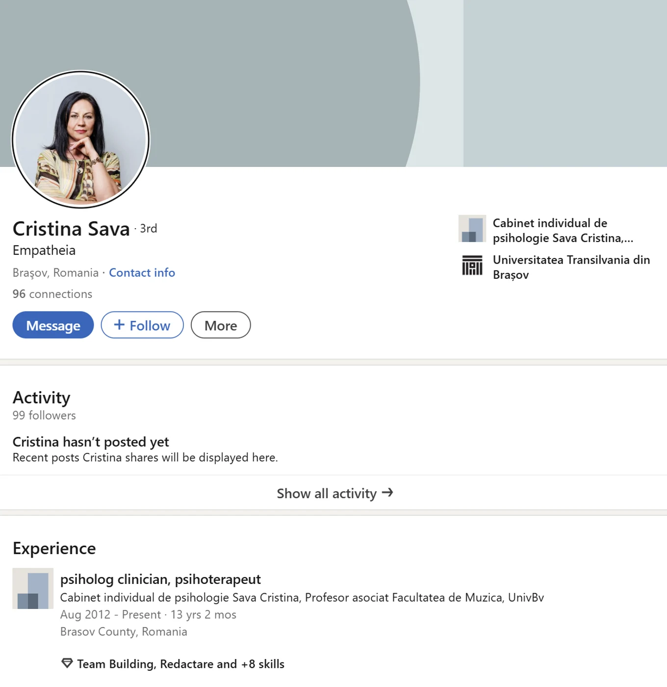 În cadrul investigației Alliance4Europe a fost identificat un profil LinkedIn fals, care pretindea a fi jurnalistul Cristina Sava de la Digi24. Screenshot-ul menționat în sursă arată cum identitatea reală a jurnalistului a fost folosită abuziv pentru a crea impresia de legitimitate, parte din operațiunea de dezinformare Storm-1516.