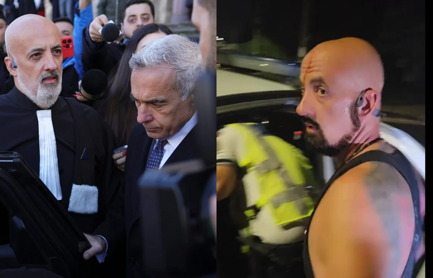 Bogdan Mircea Petre și Călin Georgescu, în decembrie 2024, la Parchet