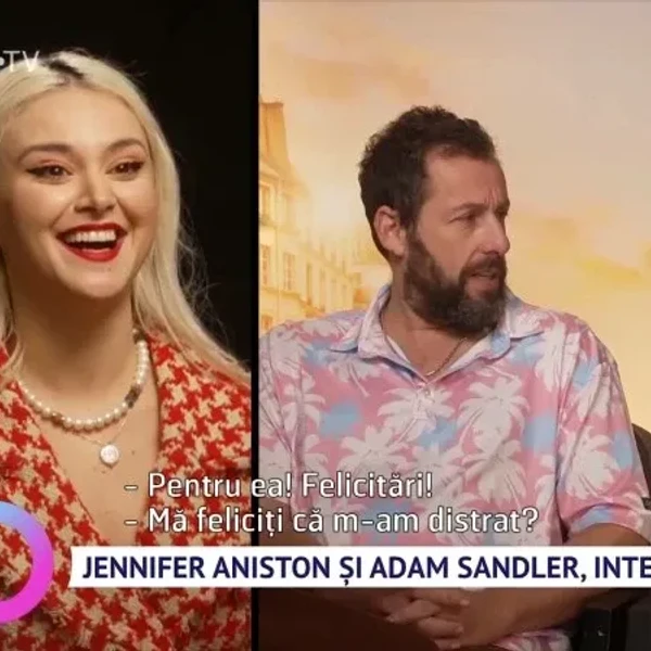 Cine este Bianca Purcărea, jurnalista de la ”Vorbește lumea” care i-a intervievat pe Jennifer Aniston și Adam Sandler la Paris