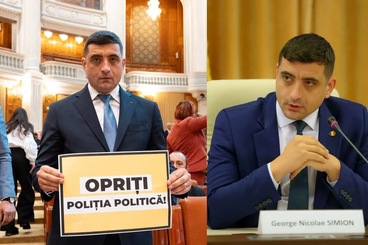 VIDEO George Simion, discurs controversat în Parlament: „România, condusă de un individ care are o dungă roșie pe buletin”