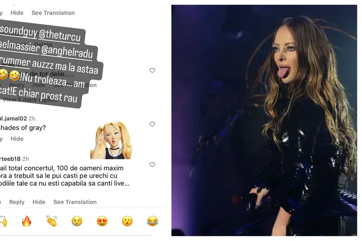 Delia, scoasă din sărite după lansarea albumului Flex. „Fail total concertul. Nu ești capabilă să cânți live”. Replica nervoasă a artistei: „Ăsta e prost rău/Uite, dobitocule, fmm”