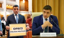 VIDEO George Simion, discurs controversat în Parlament: „România, condusă de un individ care are o dungă roșie pe buletin”