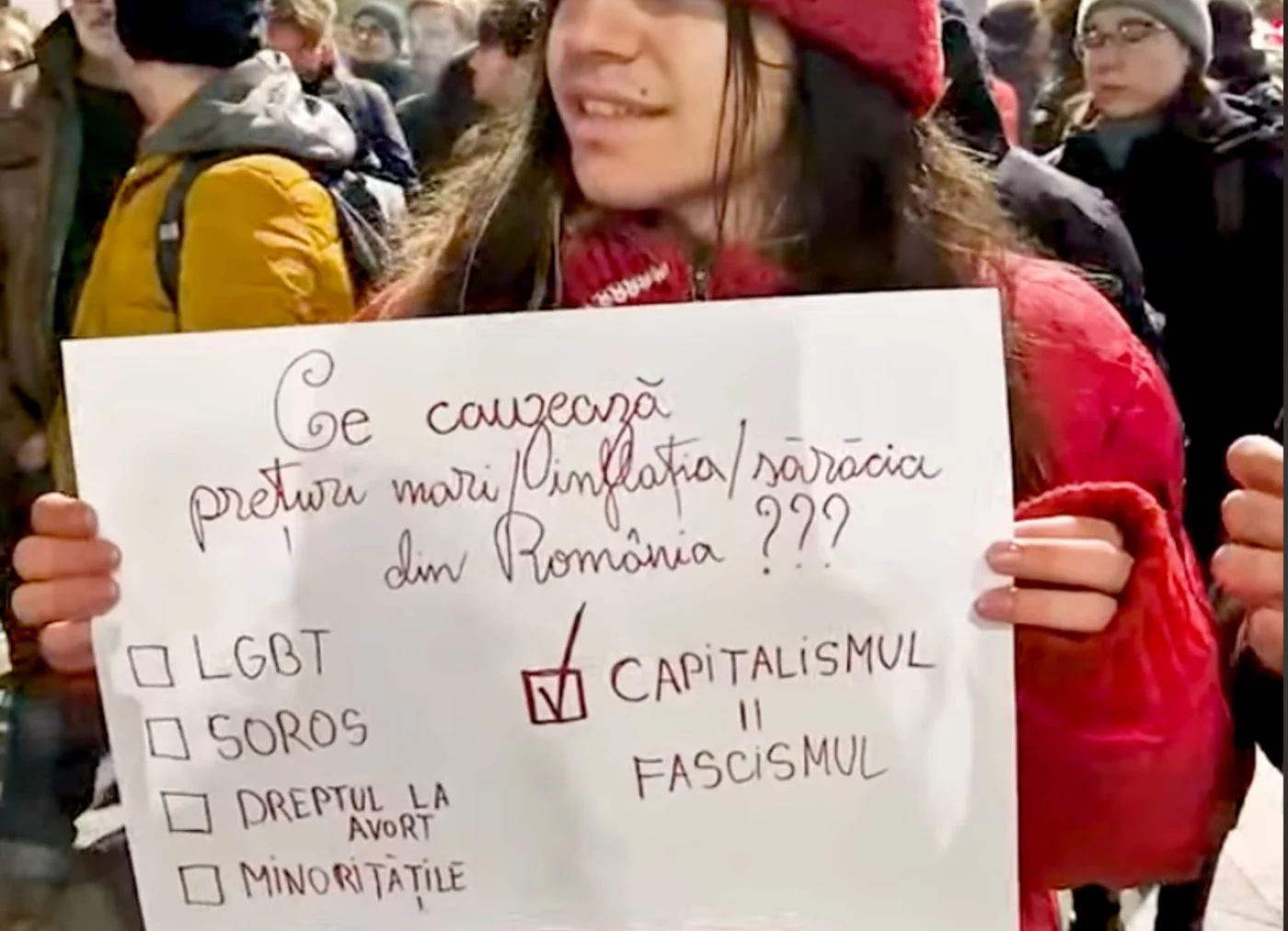 Protestul de la Universitate a avut loc în urma alegerilor prezidențiale. FOTO: Captură Youtube