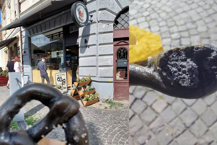 Covrigul negru care atrage toate privirile în Șcheii Brașovului. Cât costă și ce conține, de fapt, produsul neobișnuit